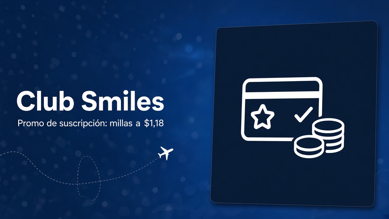 Portada: Promo Suscripción a Club Smiles – Millas a 1.18$